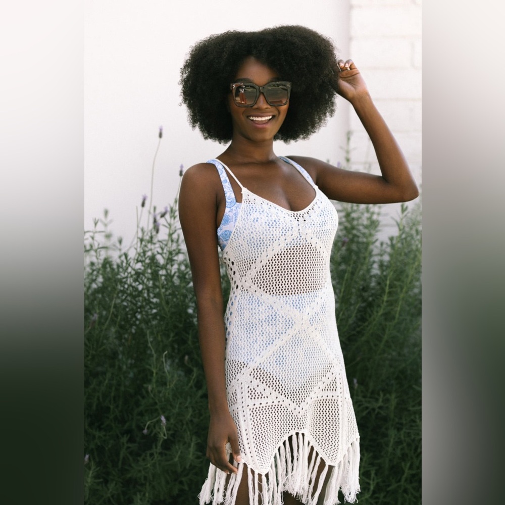 NWT Albi Crochet Cover Up in Shore Ivory - Size L